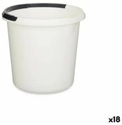 Secchio con Manico Bianco Antracite 10 L (18 Unità)