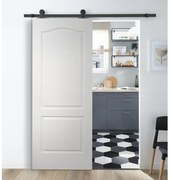 Porta scorrevole reversibile Empire in mdf bianco, L 93 x H 212 cm, con binario Industrial