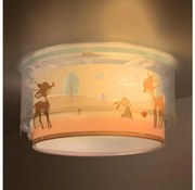Dalber 61276 - Plafoniera per bambini LOVING DEER 2xE27/15W/230V