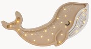 Lampada a LED per cameretta dei bambini fatta a mano con funzione timer e telecomando Diplodocus Whale, luce regolabile