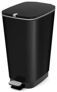 Cestino per la spazzatura nero opaco in plastica con pedale 45 l Chic Bin L – KIS