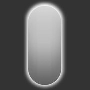 Specchio con illuminazione integrata bagno ovale Retroil L 50 x H 50 x P 2 cm grigio / argento