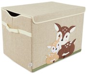 Bieco - Scatola portaoggetti con coperchio - cerbiatti