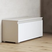Cassa Panca con cassettone in legno 81 cm BIANCO Lucido