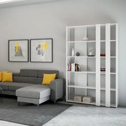 Libreria con 6 ripiani in legno Bianco Frassino 120x204h cm - KATO B SMALL