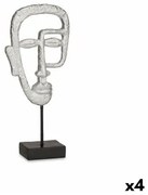 Statua Decorativa Viso Argentato 19,5 x 38 x 10,5 cm (4 Unità)