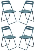 UXIOR - set 4 sedie in polipropilene pieghevole