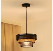 Brilagi - Lampadario a sospensione DAKOTA LUNETA 1xE27/15W/230V Ø 25 cm nero/rat