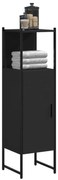 Mobile Da Bagno Nero 33x33x120,5 Cm İn Legno Multistrato /