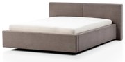 Letto matrimoniale imbottito marrone chiaro con contenitore con rete inclusa 180x200 cm Cube – Meise Möbel