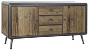 Credenza DKD Home Decor 144 x 45 x 75 cm Abete Naturale Metallo Grigio chiaro