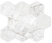 Mosaico in gres porcellanato Hellir bianco L 7 x L 30.5 cm, 7 pezzi