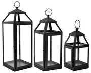 Eglo 422078 - SET 3x Lanterna DAPITAN nero