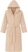 Accappatoio con cappuccio S/M cotone taupe Basik