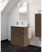 Mobile sottolavabo e lavabo Neo rovere noce L 60 x H 84 x P 48 cm 1 vasca