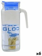 Brocca Borgonovo Igloo Trasparente Vetro Azzurro 1,2 L (6 Unità)