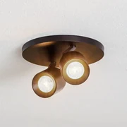 Arcchio faretto Brinja, nero, rotondo, Ø 7 cm, a 2 luci, GU10