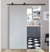 Porta scorrevole reversibile Renoir in mdf bianco, L 92.5 x H 211.5 cm, con binario Industrial