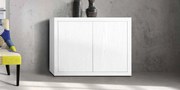 Credenza da 110 cm in legno bianco spazzolato