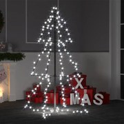 Albero di Natale a Cono con LED per Interni Esterni, Albero di Natale a Cono 160 LED per Interni Esterni 78x120 cm II