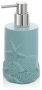 Dispenser sapone liquido da appoggio in resina acquamarina   Coral