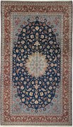 Isfahan Tappeto persiano 270x460 Blu (Iran) Annodato A Mano