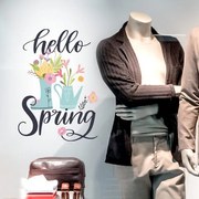 Hello spring in vaso | Vetrofania