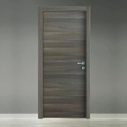 Porta tamburata battente Chic marrone L 80 x H 210 cm reversibile