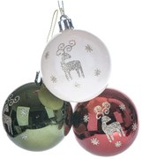 Set di palline di Natale in plastica 3 pz ø 6 cm – Dakls