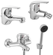 Set rubinetti lavabo bidet e vasca con kit doccia incluso Kant