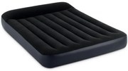64148ND - Materasso Gonfiabile Dura-Beam Pillow Rest Piazza e Mezza, con Pompa Elettrica Incorporata, pvc, Nero, 137x191x25 cm - Intex