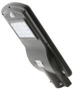 Lampione stradale Led 20W Nero con pannello solare IP65 Bianco freddo 6000K con sensore crepuscolare e di movimento M LEDME