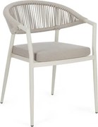 Sedia Da Esterno Impilabile Con Braccioli In Alluminio E Corda Millor Wall Bizzotto