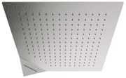 Treemme Shower ITRTBR407IS soffione doccia 45x45 ad incasso soffitto con pioggia e cascata inox satinato