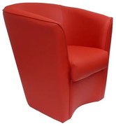 Poltrona Rossa in ecopelle per casa ufficio - Valentina