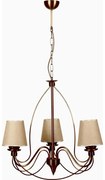 Lampadario a catena CLASSIC 3xE14/40W/230V bronzo/beige
