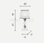 Lume/p livia lume 1 luce tortora- trasparente e cromo attacco e14 p...