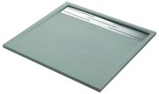 Piatto doccia SENSEA in resina Neo Metal Grid grigio L 100 x L 100 x H 3 cm opaco effetto pietra