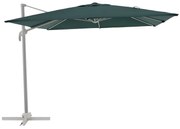 Ombrellone decentrato grigio AURA NATERIAL L 281 x 286 cm con telo verde