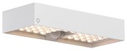 Lampada da parete per esterni bianca con luce dimmerabile e sensore solare - Kayo