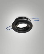 Narka faretto incasso tondo orientabile d.8,2cm h2,5 nero attacco gu10