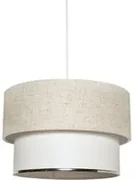 Lampadario 30 cm Spiral crema e bianco