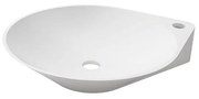 Lavabo da appoggio NADIR tondo in resina L 51 x P 8 x H 10 cm bianco