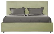 Letto contenitore da 160x190 in microfibra tč verde Mika