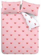 Set copripiumino e federa rosa per letto matrimoniale 200x200 cm Dotty Bows – Sassy B