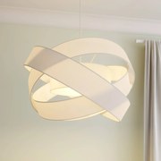 Lampada a sospensione Simaria Lindby, dimmerabile, Bianco / Opale, Soggiorno / Sala da pranzo, Tessuto / Stoffa / Seta, Moderno, Lampada a sospensione