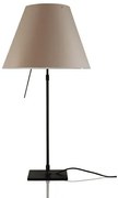 Luceplan - Costanza Lampada da Tavolo con Dimmer Nero/Shaded Grigio Pietra Luceplan