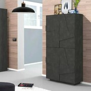 Scarpiera PING con 4 ante battenti dal design moderno in ardesia