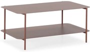 Tavolino da salotto color terracotta in metallo 58x90 cm Beatrix – MOME