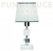Lume/p livia lume 1 luce bianco- trasparente e cromo attacco e14 pa...